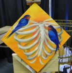 TeeJay birds and ribs painting in progress