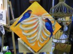 TeeJay birds and ribs painting in progress