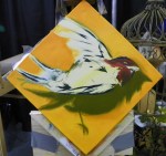 TeeJay dead bird painting in progress