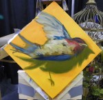 TeeJay dead bird painting in progress