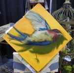 TeeJay dead bird painting in progress