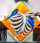 ribs and birds painting in progress