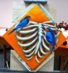 ribs and birds painting in progress