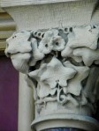 carved ivy on column