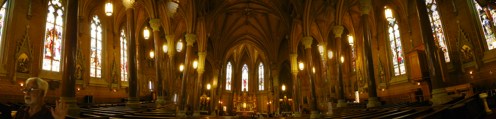 panoramic interior of St Michaels
