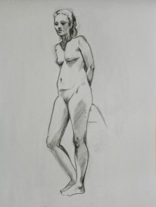 figure drawing standing female