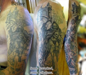 Old tattoos getting reworked