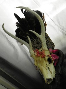 decorated deerskull
