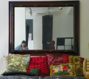 mirror in Pat's tats