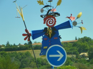 Metal Scarecrow Sculpture