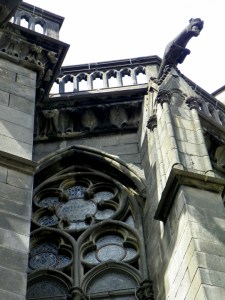 gargoyles and window