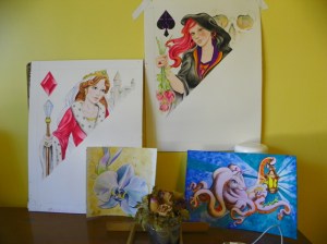 group of watercolor paintings by TeeJay