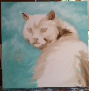 fat kitty painting in progress