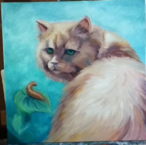 fat kitty painting in progress