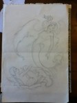 winged mermaid line drawing