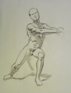 seated figure drawing male