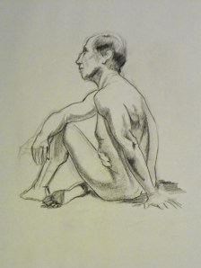 seated figure drawing male