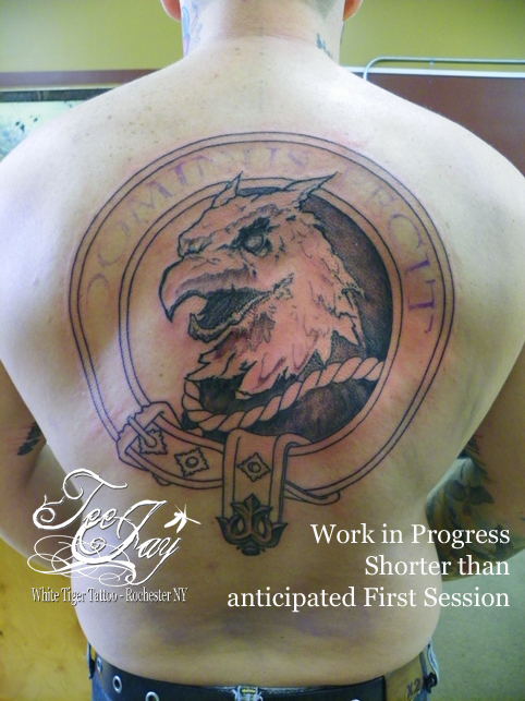 Baird family crest tattoo