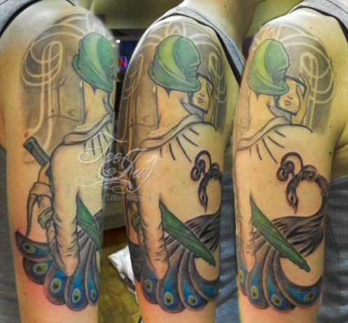 Vintage Vogue cover tattoo