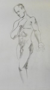 male figure standing nude