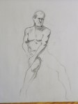 seated male figure drawing