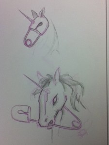 safety pin unicorn