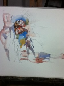 Steve Carpenter watercolor figure study