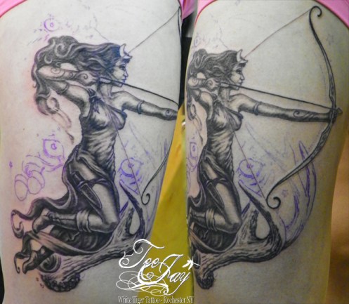 Goddess of the Hunt tattoo