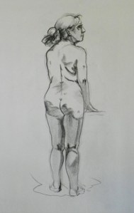 figure drawing female back