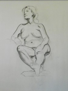figure drawing female sitting