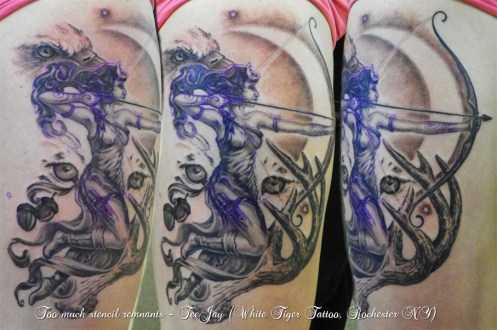 Goddess of the Hunt tattoo