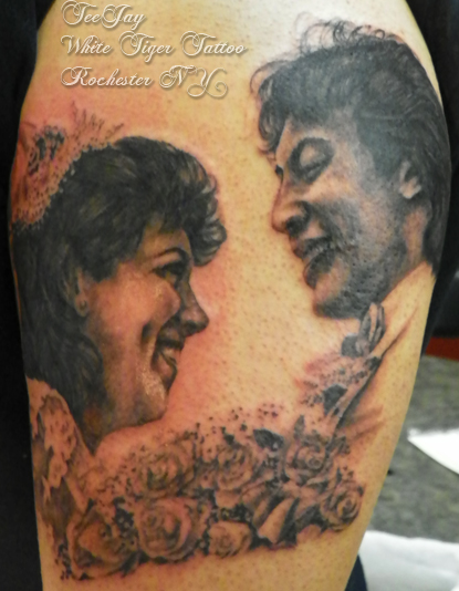 parents portrait tattoo
