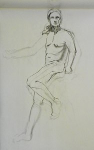 figure drawing male seated