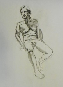 figure drawing male seated