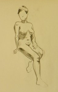 figure drawing seated female
