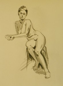 seated figure drawing female