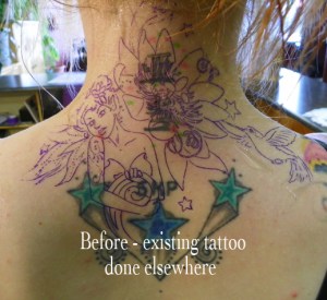 Amanda's tattoo before