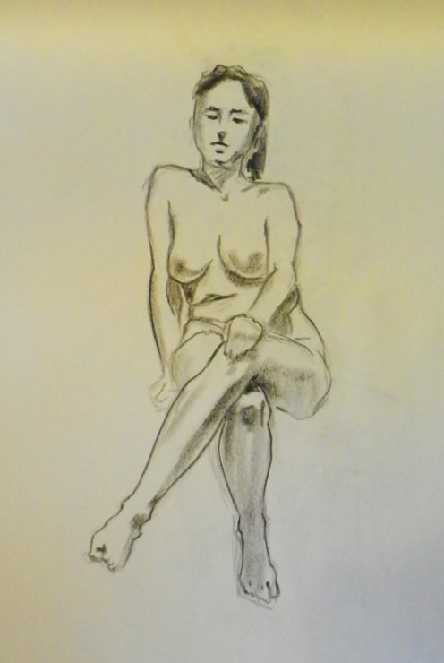 figure drawing female seated