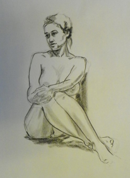 figure drawing female sitting down