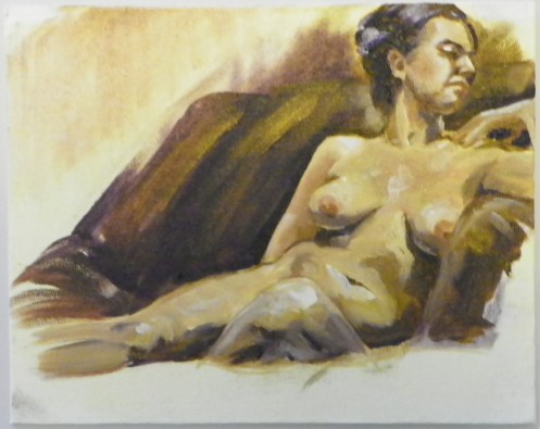 figure painting female reclining