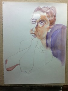 water color painting figure
