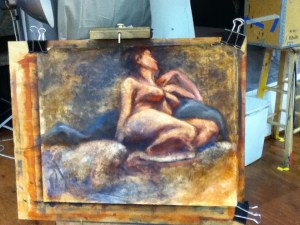 figure painting oil female