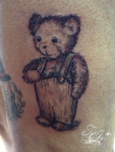 Corduroy the Bear tattoo outline