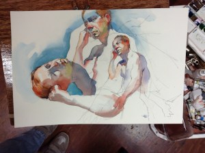 figure watercolor