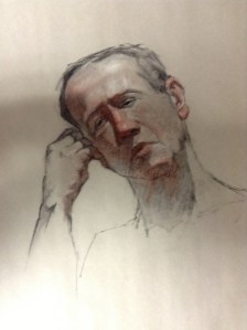 figure charcoal and conte