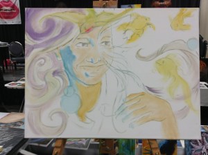 wip oil painting Delirium 