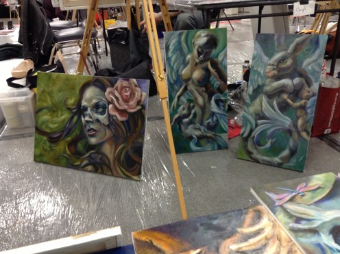 some of my paintings from Hell City 2013