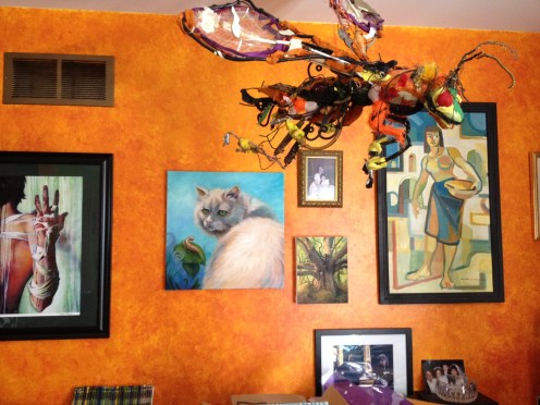 Fat Kitty oil painting