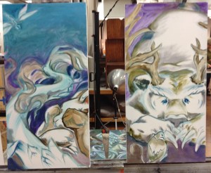 teejay oil paintings in progress