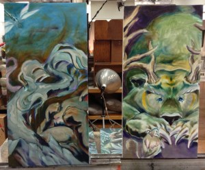 teejay oil paintings in progress